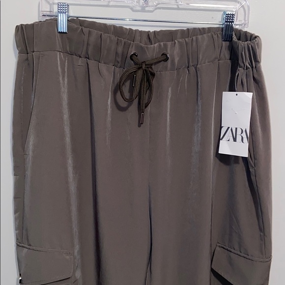 NWT Zara Olive Green joggers Size XXL - Picture 3 of 11
